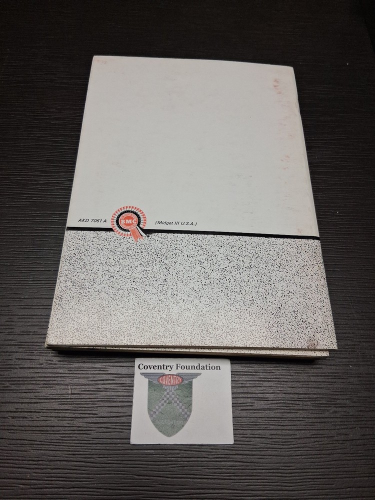 MG Midget Mark III Driver's Handbook AKD7061A