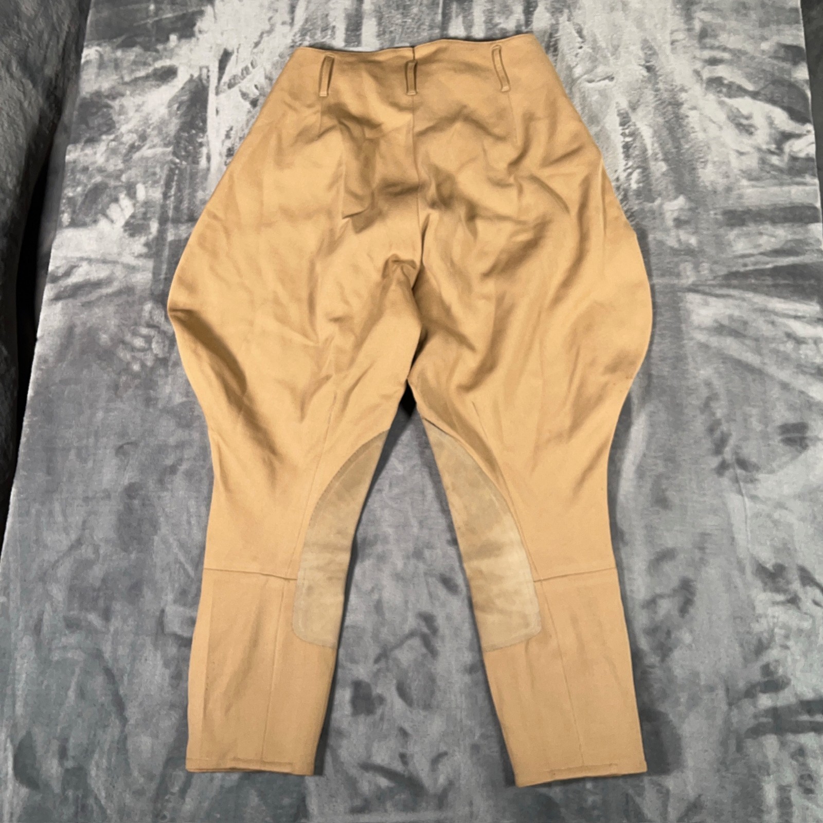 Vintage US Military Cotton Riding Breeches Cavalry Jodhpurs Leather 1910-1930