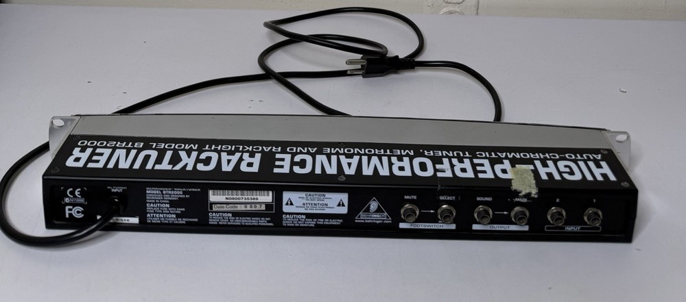 Behringer BTR2000 Rack Tuner 19” w/ Metronome