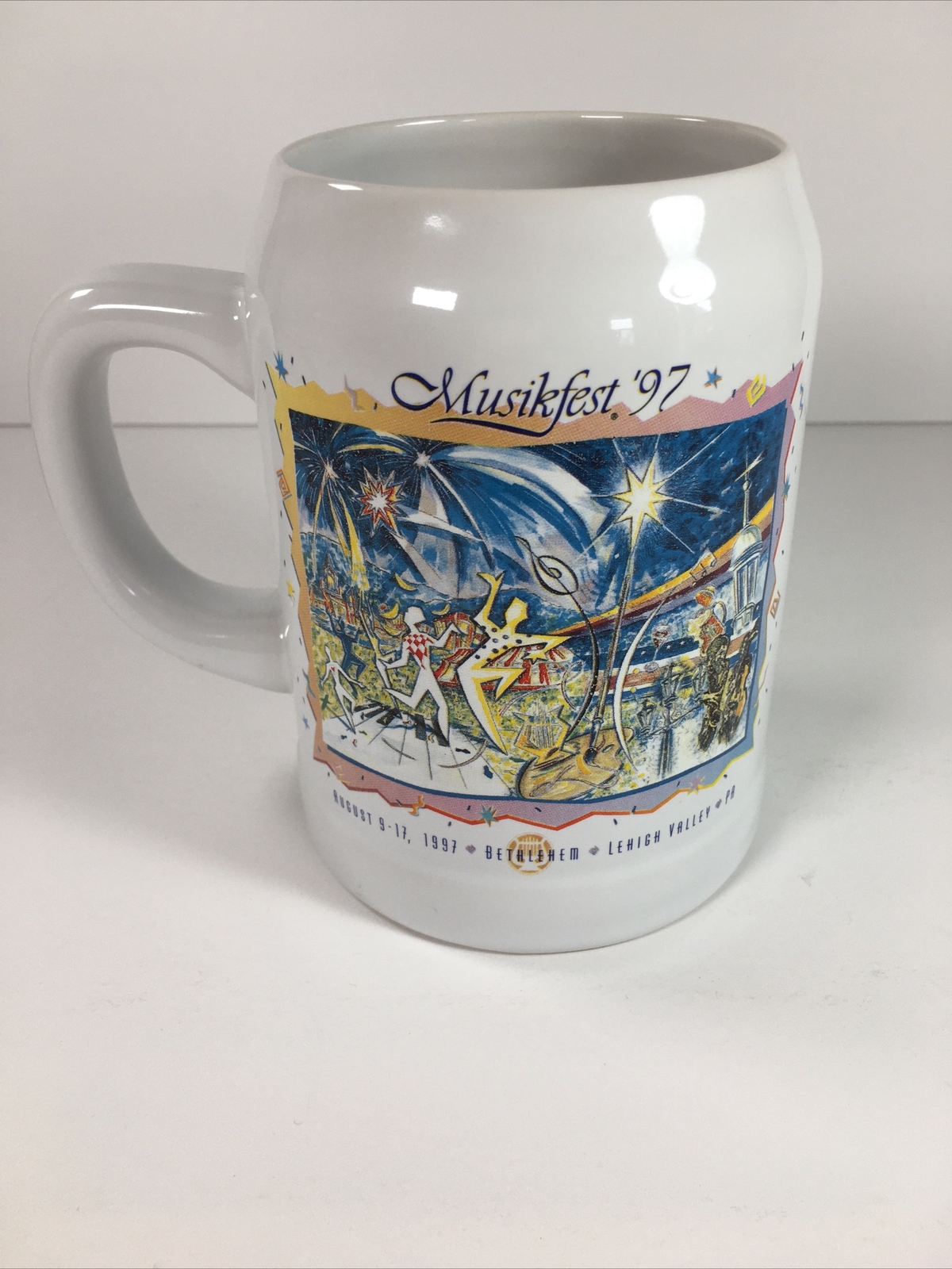 MUSIKFEST Bethlehem, Pennsylvania 1997 - BEER MUG STEIN Stoneware