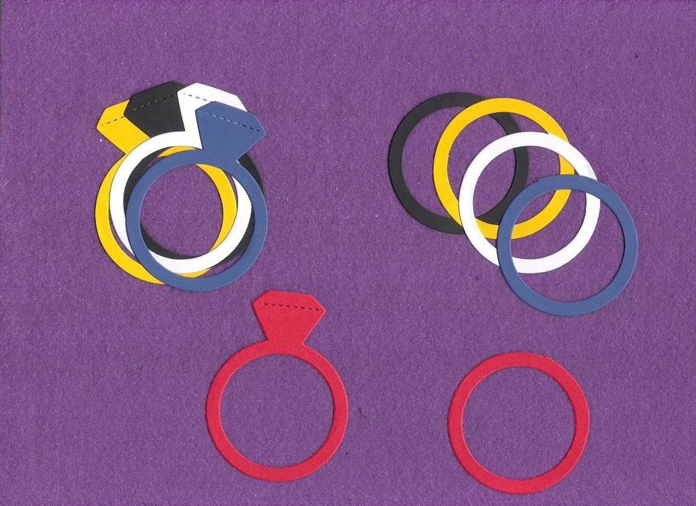 WEDDING RING die cuts scrapbooking cards
