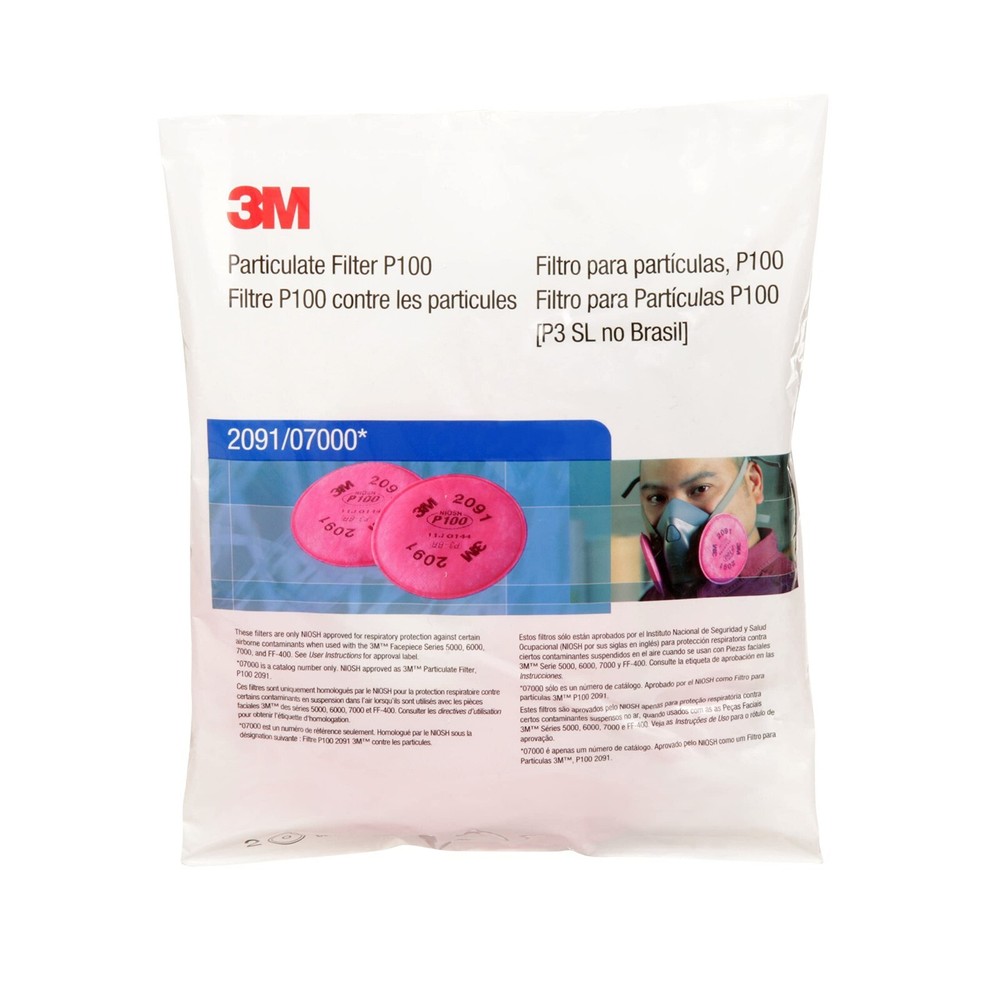 3M 2091 P100 Particulate Filter, 1 Pair