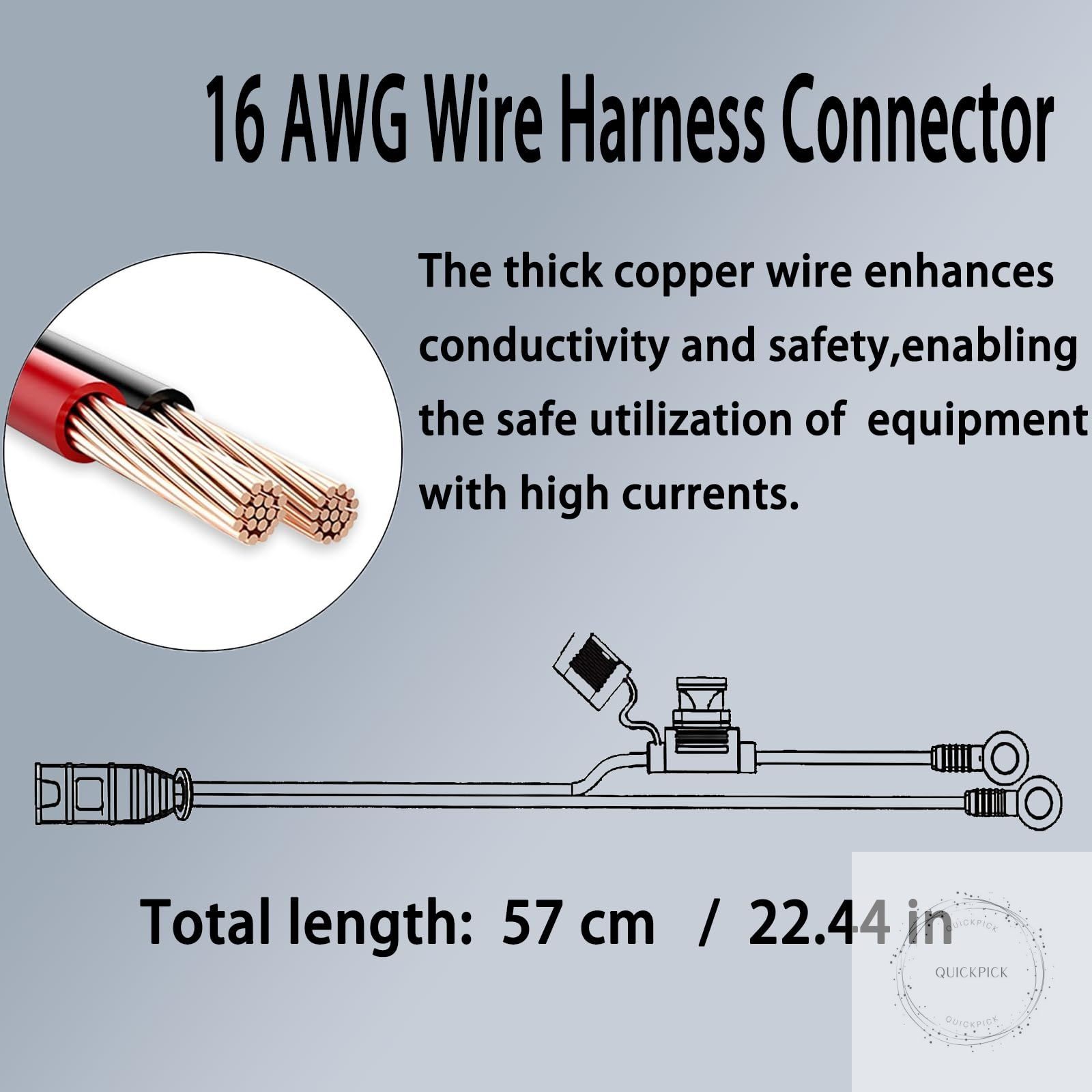 2 Pack GC008 X-Connect fit for NOCO Battery Charger Accessories Cables,M10 3/8in