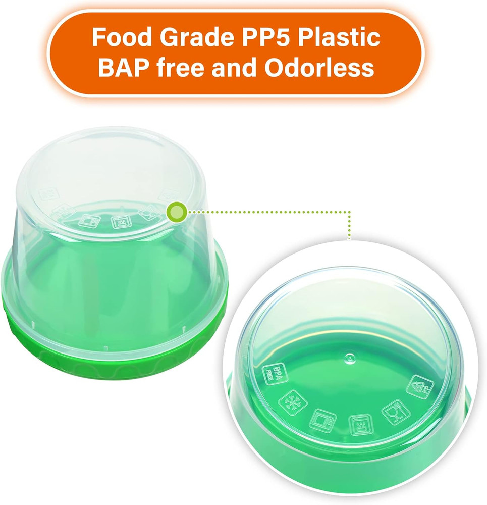 8 Oz Small Freezer Containers with Lids Stackable Plastic Food Storage Container