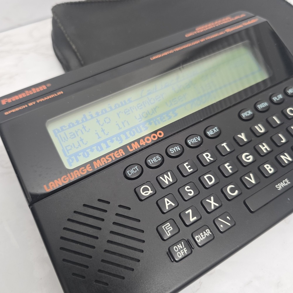 Franklin Language Master LM5000 Black Talking Pronouncing Dictionary Thesaurus