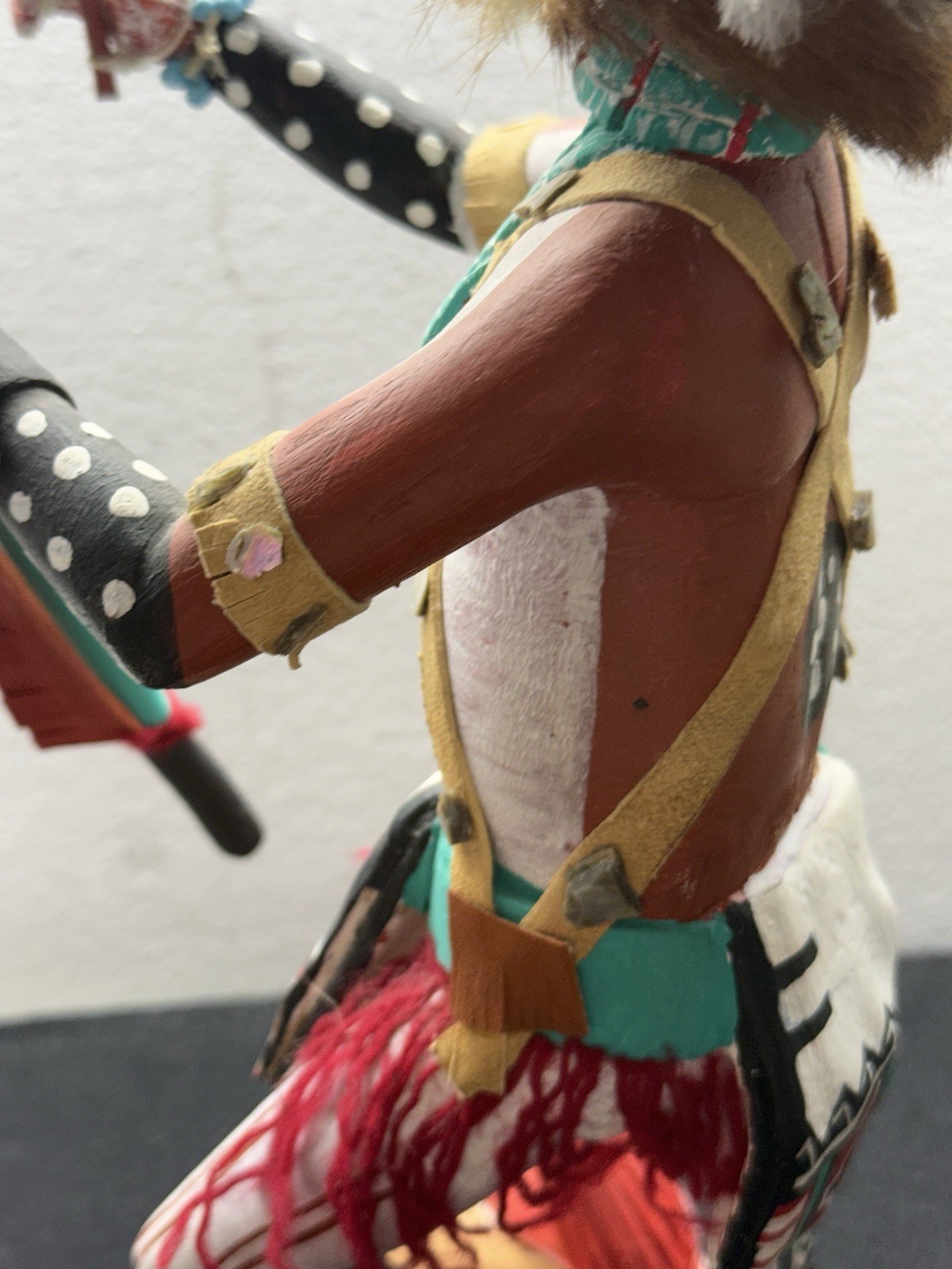 Vintage Kachina Doll Wolf Shaman 14 Inch Signed Al. Silas Jr.