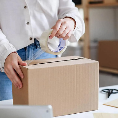 24 Rolls 3" Extra-Wide Clear Shipping Packing Moving Tape 110 yds/330' 2.4 mil