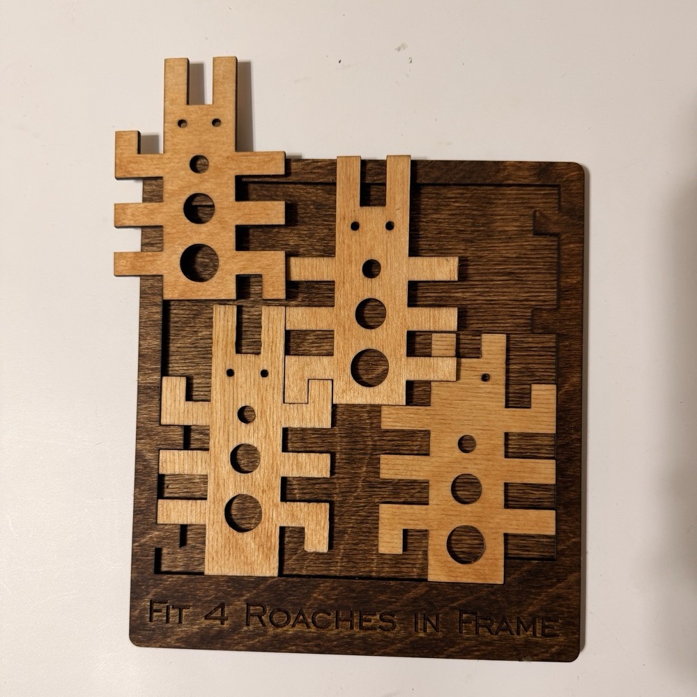 Handmade Roach Puzzle | Tricky Wooden Brain Teaser Gift