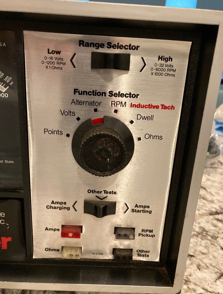 Sears Craftsman 161.210400 Solid State Engine Analyzer With Cables & Manual