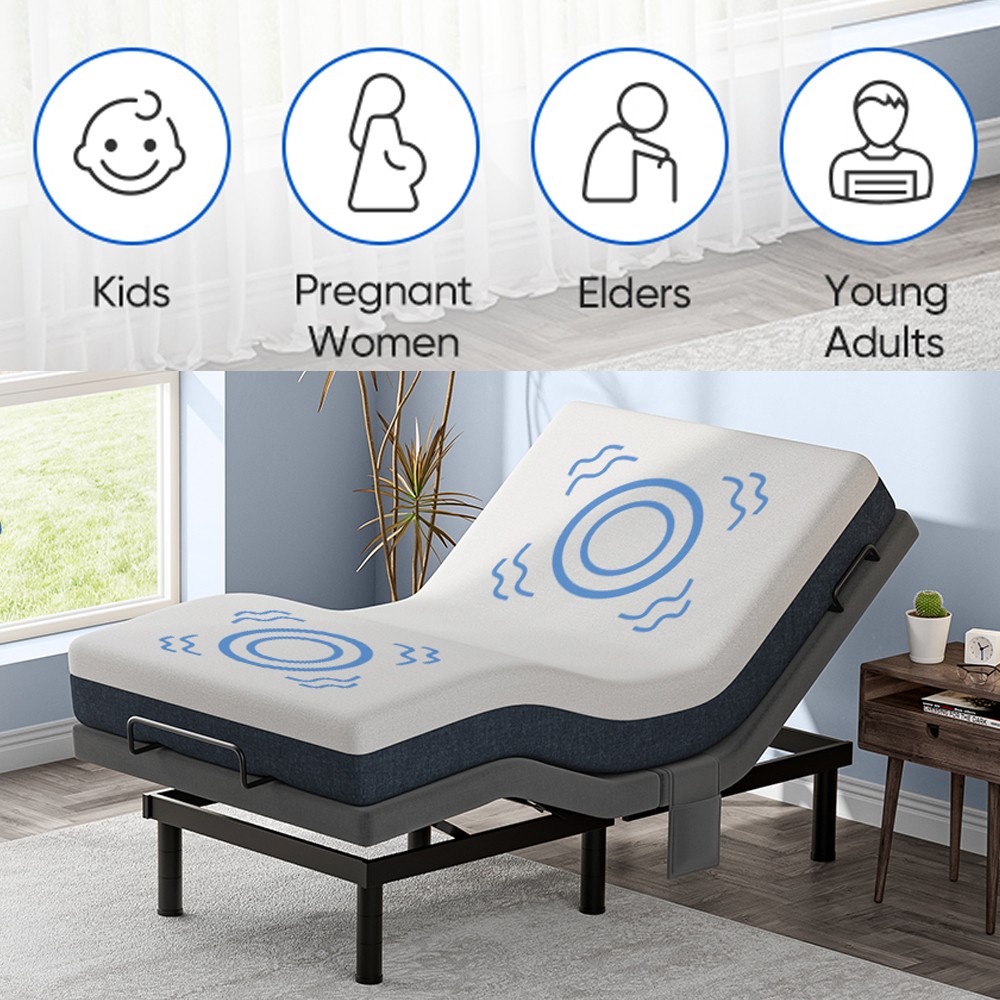 Used Adjustable Bed Frame Zero Gravity Powered Base w/ Massage Remote Twin XL