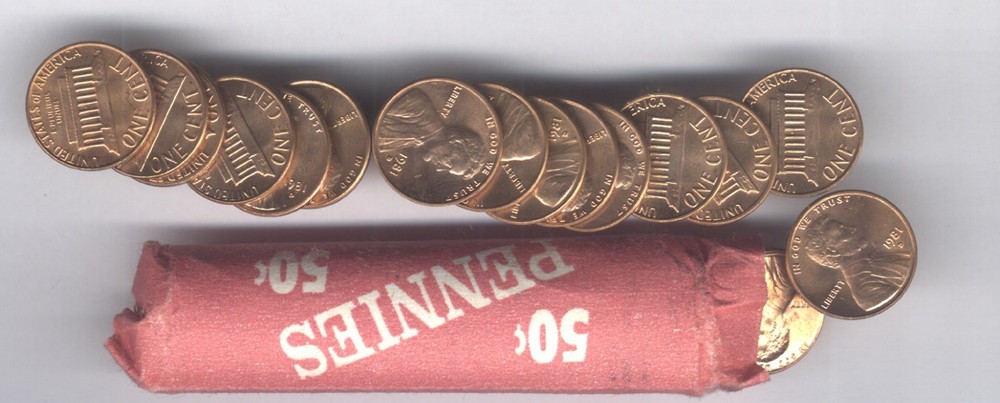 1981-P LINCOLN CENT BU ROLL #2
