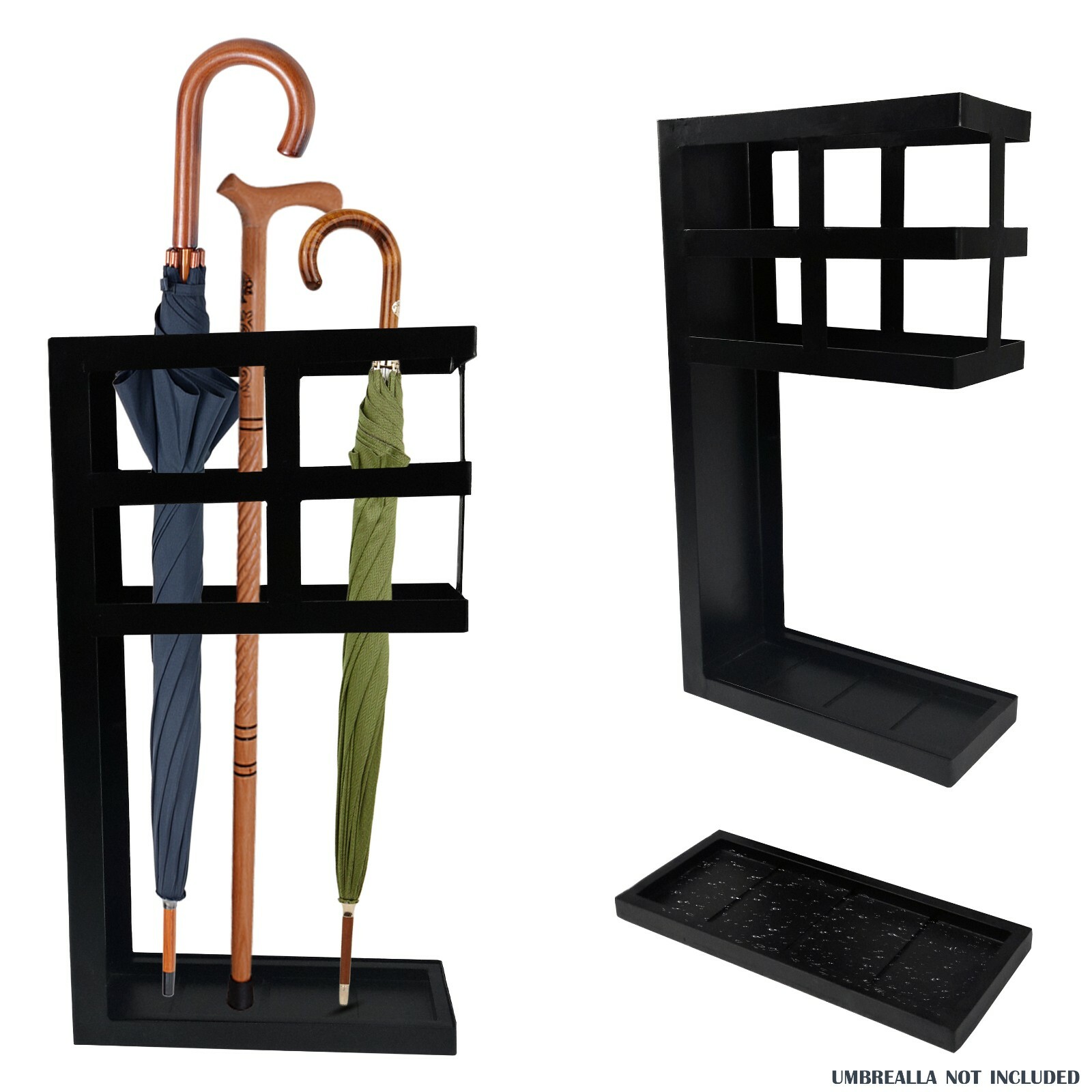 Freestanding Umbrella Holder with Removable Bottom Tray- Umbrella Stand Rack