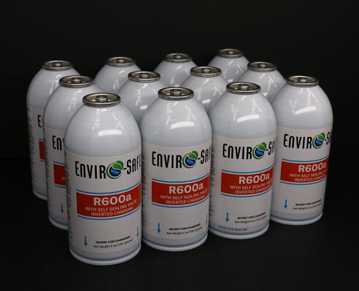 Enviro-Safe R-600a Refrigerant with 7/16" Self Sealing K28 6 oz Case/12 #8070