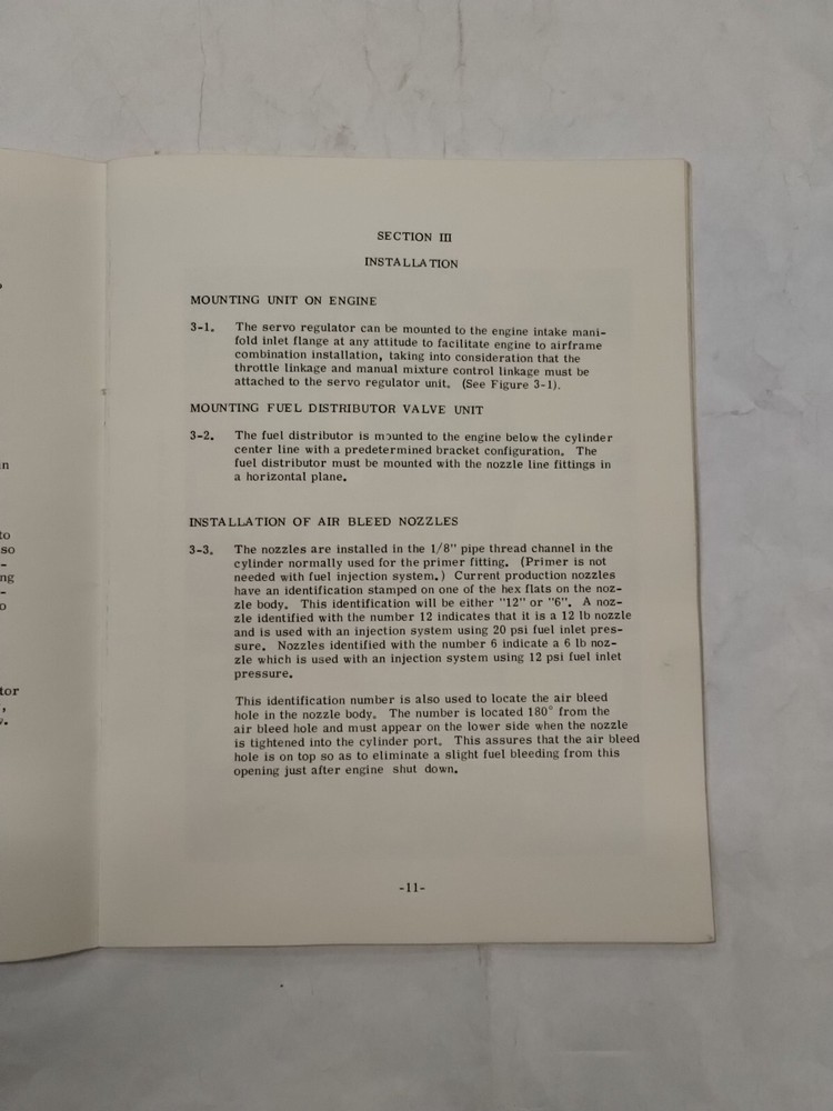 Bendix RS Fuel Injection System Preliminary Service Manual-Original