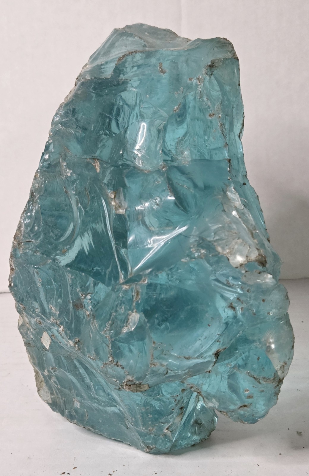 Large Aqua Slag Glass Chunk Cullet Decorative Art Glass Rock 10lb Aquarium Decor
