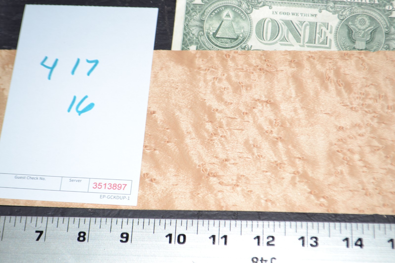 Birdseye Maple Raw Wood Veneer Sheet 4 x 17 inches 1/42nd thick 35138-97