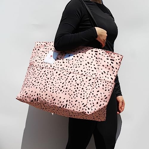SVAN Large Foldable Beach Bag for for Women with Dry Wet Compartment E