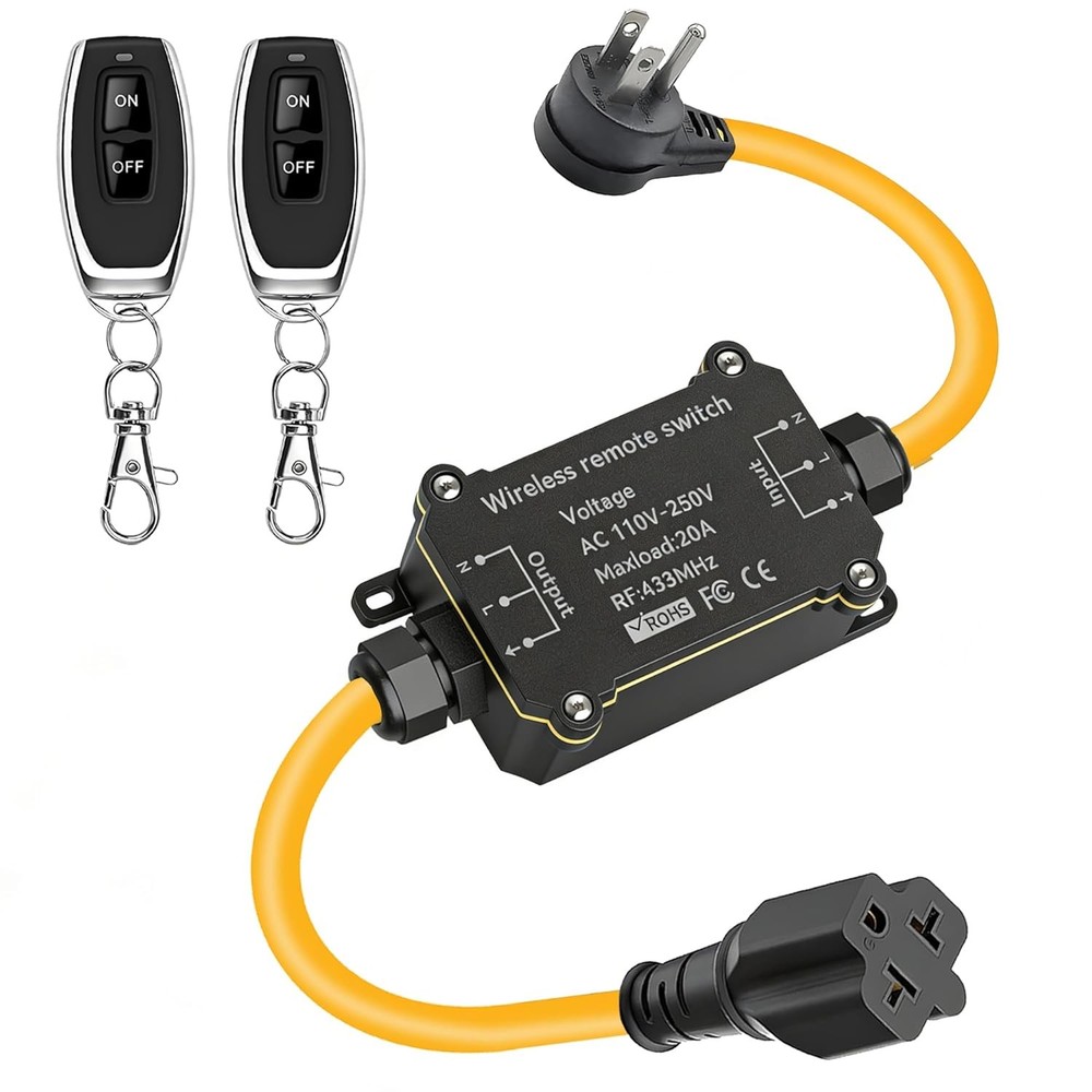 AC110V Waterproof Remote Control Power Switch with Multi-Functional Socket Plug