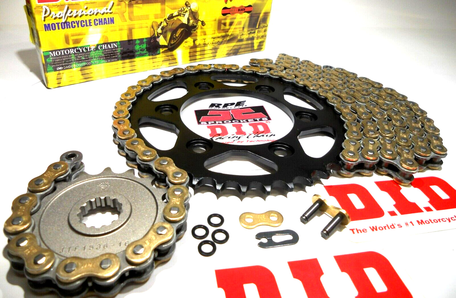 2015-2024 Yamaha YZF-R3 DID VX3 520 Extreme QA GOLD CHAIN AND SPROCKETS KIT