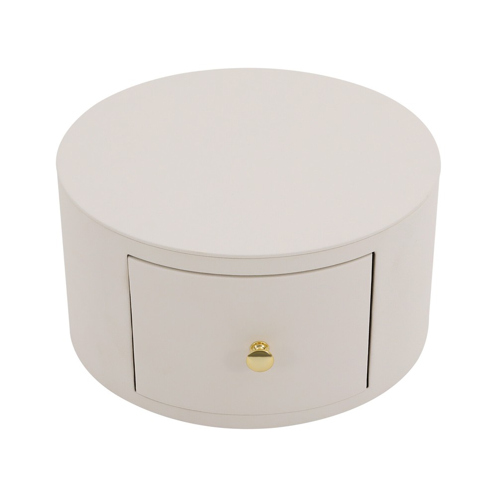 LED Nightstand Bedside Table with Drawers USB & Charging Station End Side Table