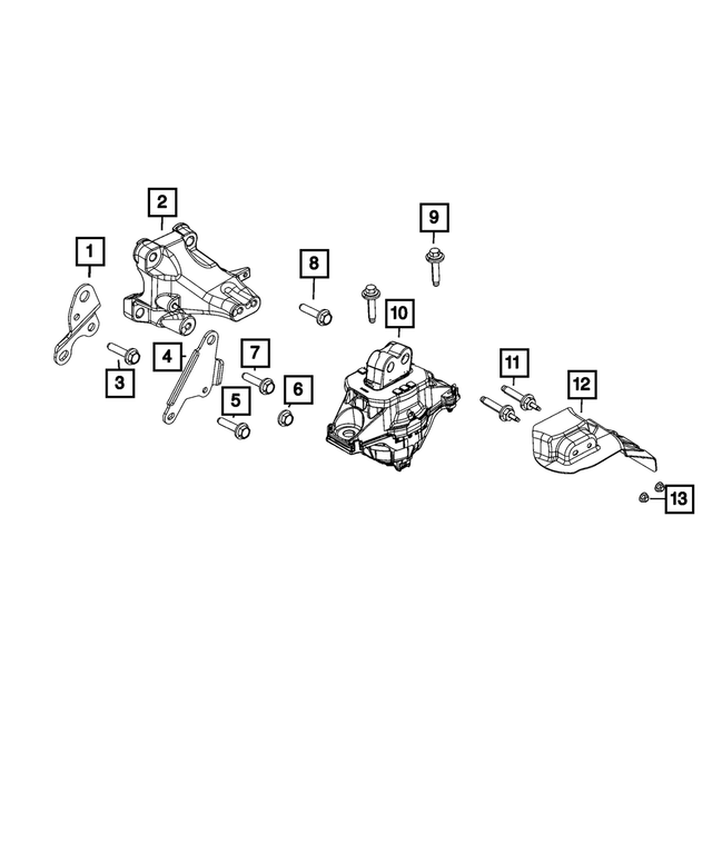 Engine Mount Isolator Genuine Mopar 68375805AG