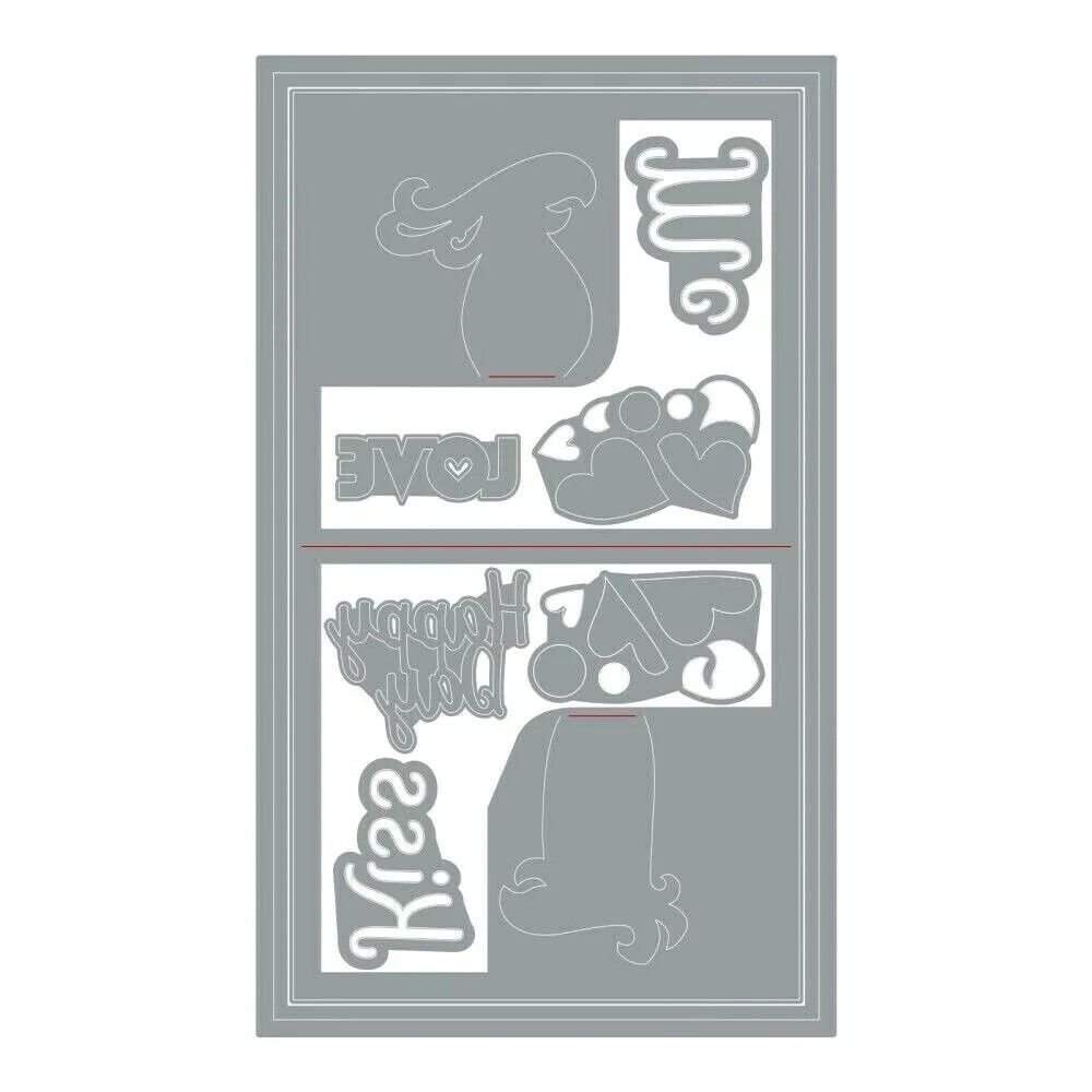 Love Birds 3-D Mini Card Sizzix Thinlits Thin Metal Die Set 663199 NEW!