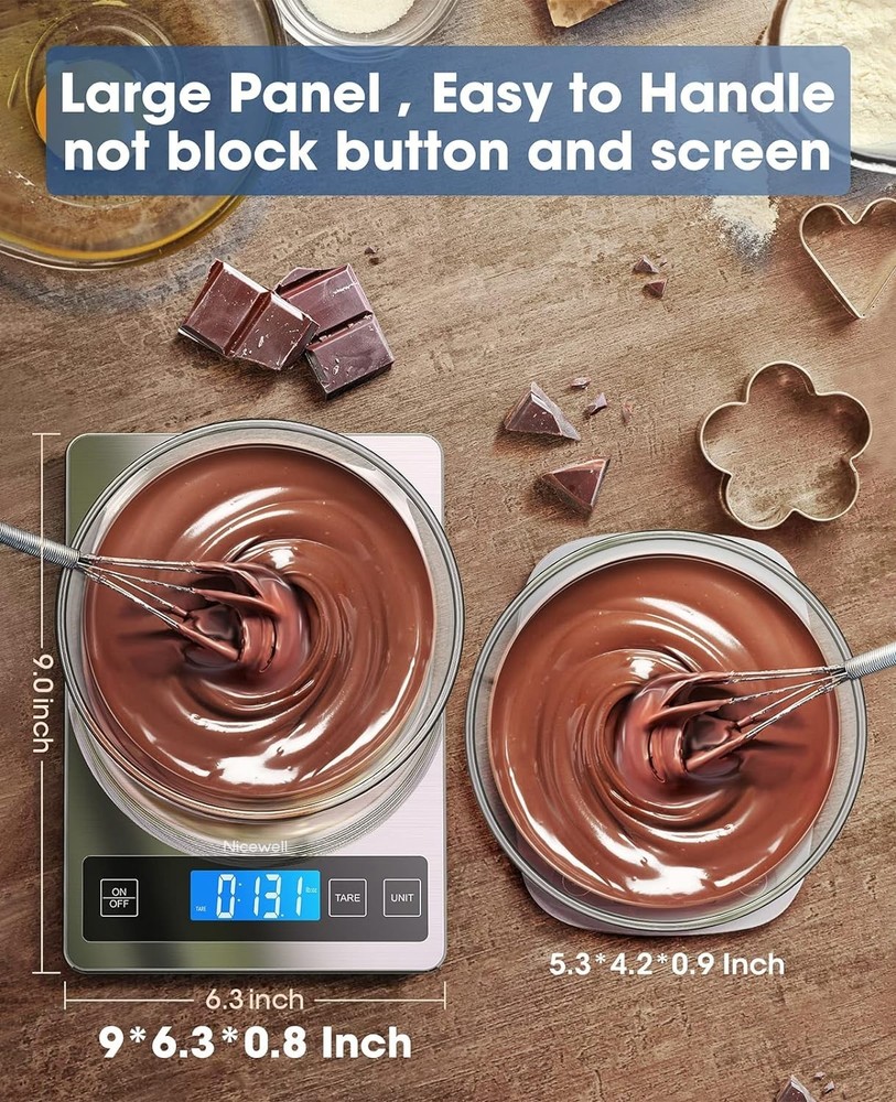 Food Scale Digital Kitchen Scale 22lb Precise Grams Oz Tare Function