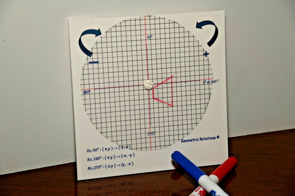 Math School supplies - Geometry Rotations Tool for Transformations