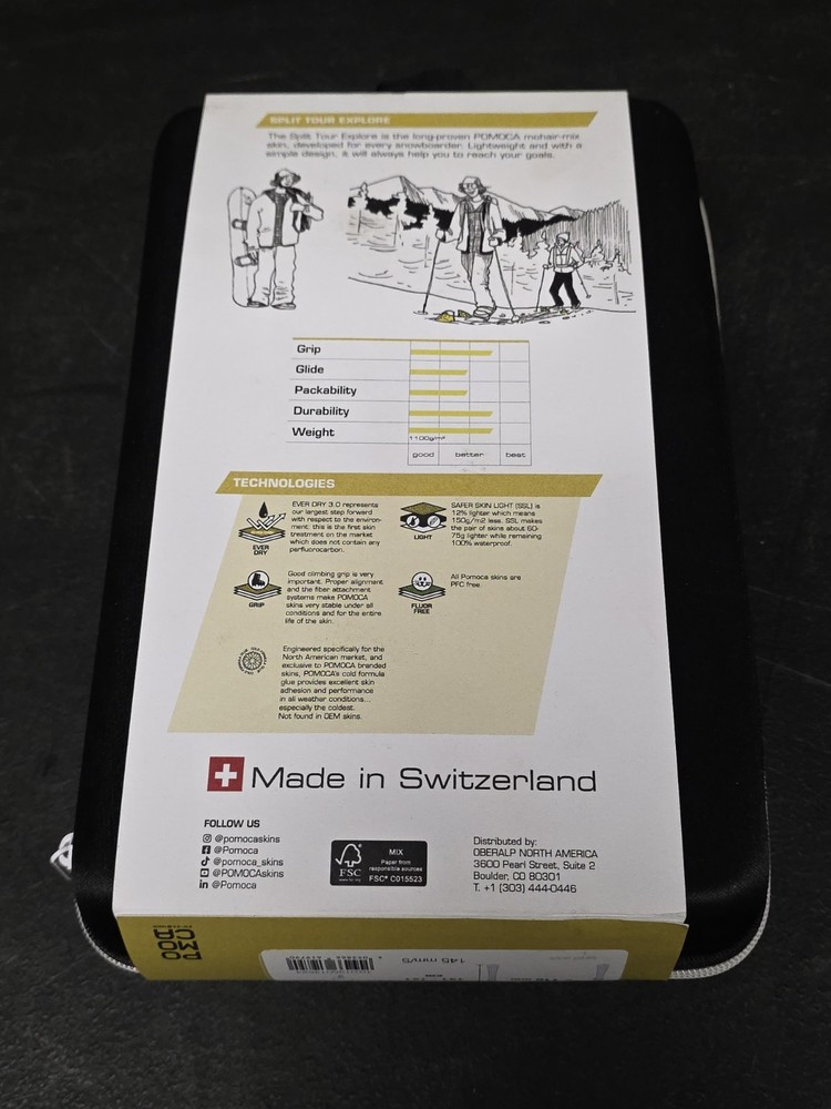 Pomoca Split Tour Explore Climbing Ski Skins - 145 mm New