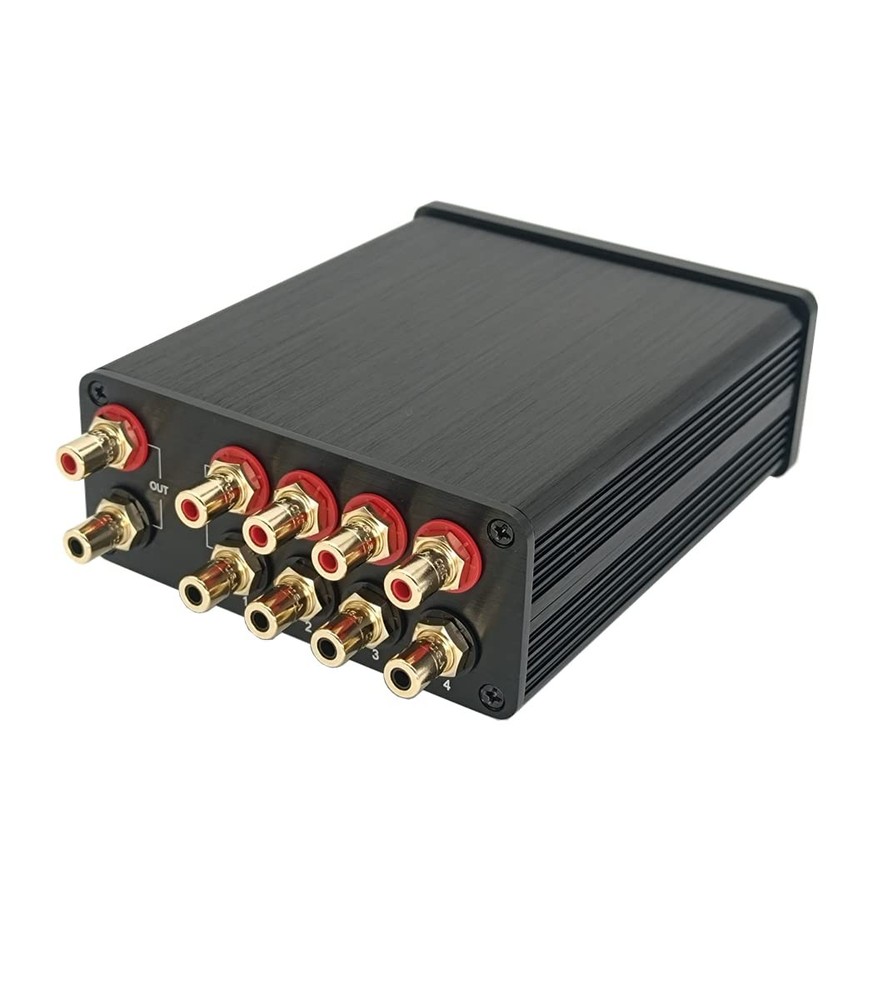 RCA Switch Stereo 4 in 1 Out Audio Signal Source Switcher HiFi Input Selector...