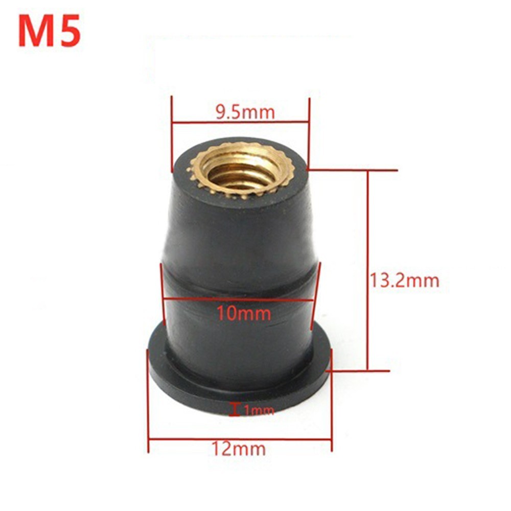 Panel Nuts Mounting For bodywork ATV applications 10PCS set Motorcycle