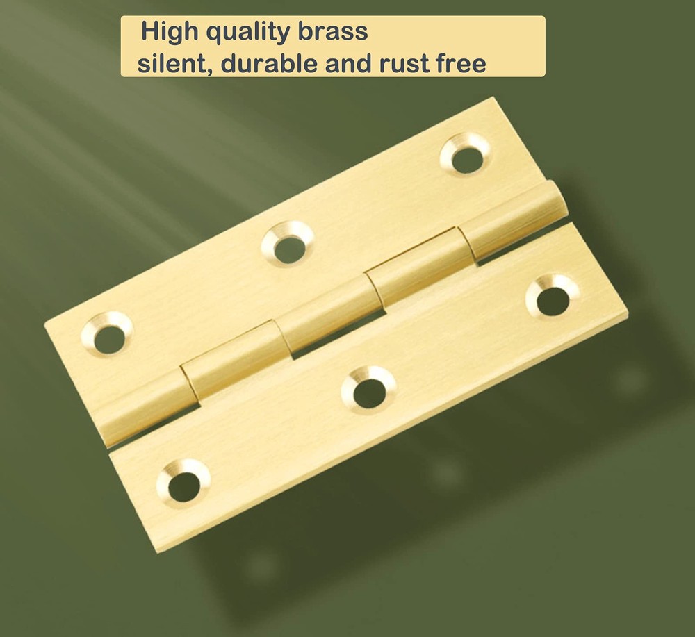 8 Pcs Solid Brass Hinges Small Cabinet Hinge With Screwssuitable For Jewelry
