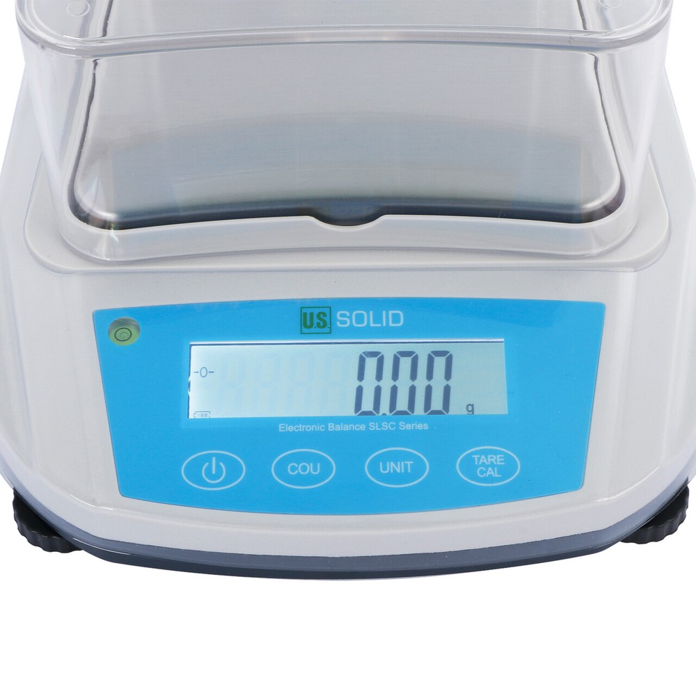U.S. Solid Analytical Balance 300 x 0.01 g 10mg Precision Scale RS232 Interface