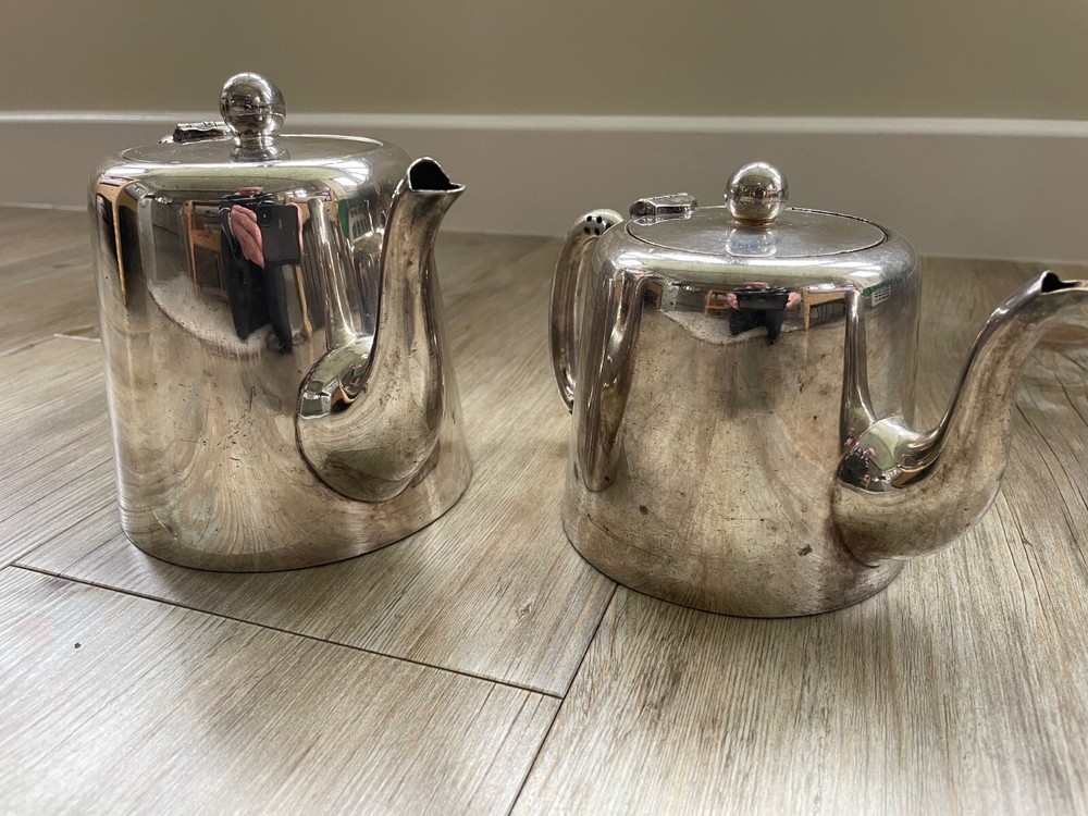 Antique Edward Pairpoint Silver Plated Teapots