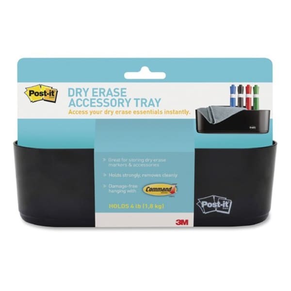 Post-It Deftray Dry Erase Accessory Tray, Plastic, Clear
