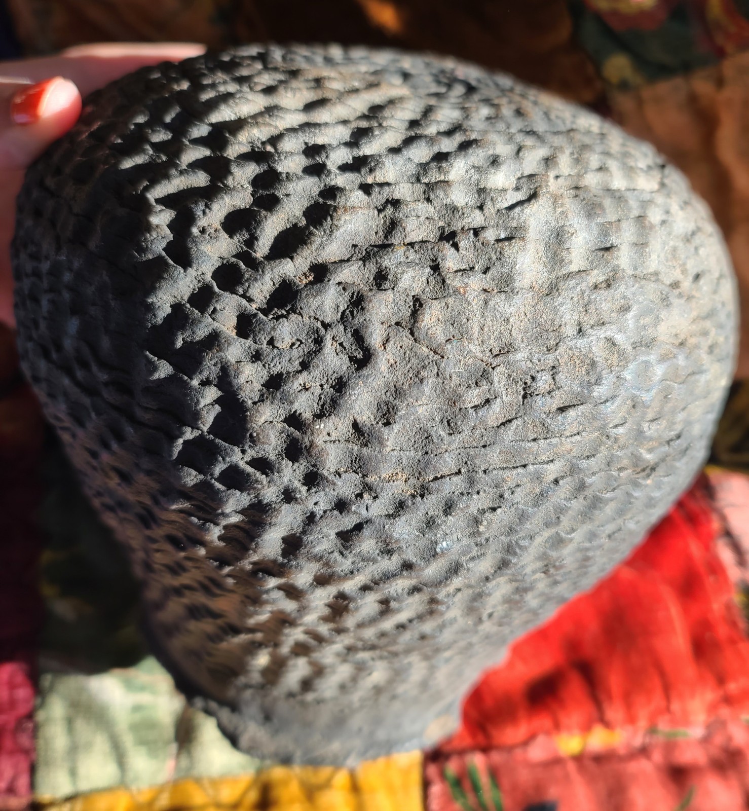 Ancient Anasazi Corrugated Olla Pot Jar Vessel 7" Tall Native American Artifact