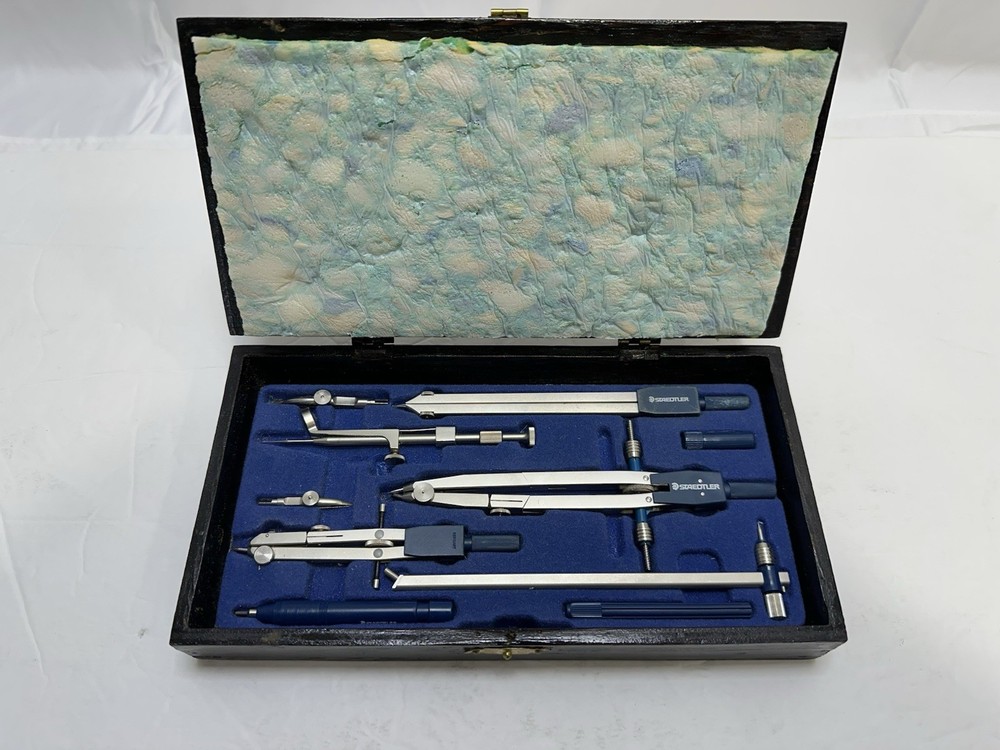 Vtg Staedtler Mars Masterbow Drafting Set Germany