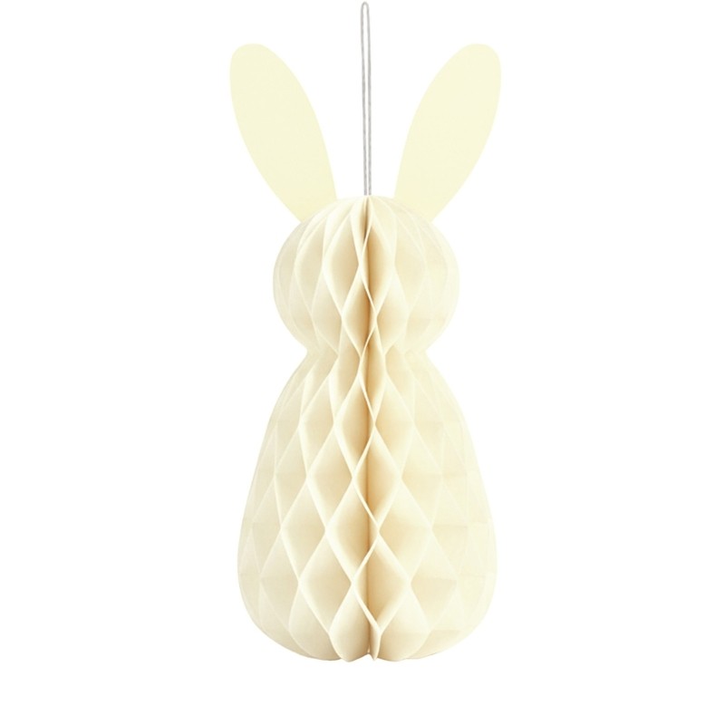 5Pcs Easter Hare Honeycomb Decorations for Tabletop Ceiling Windowsill Display