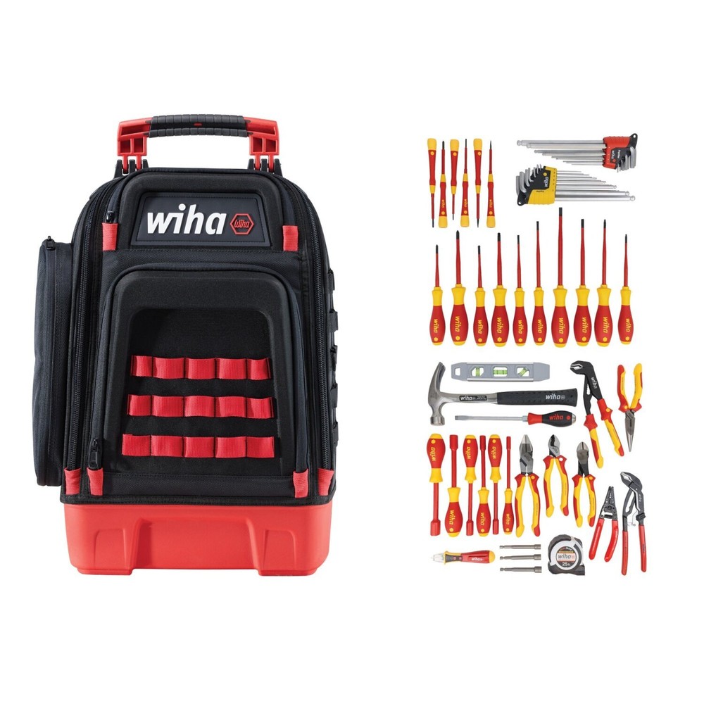 Wiha Tools 91872 Master Electrician's Insulated Tool Kit, 59 Pc.