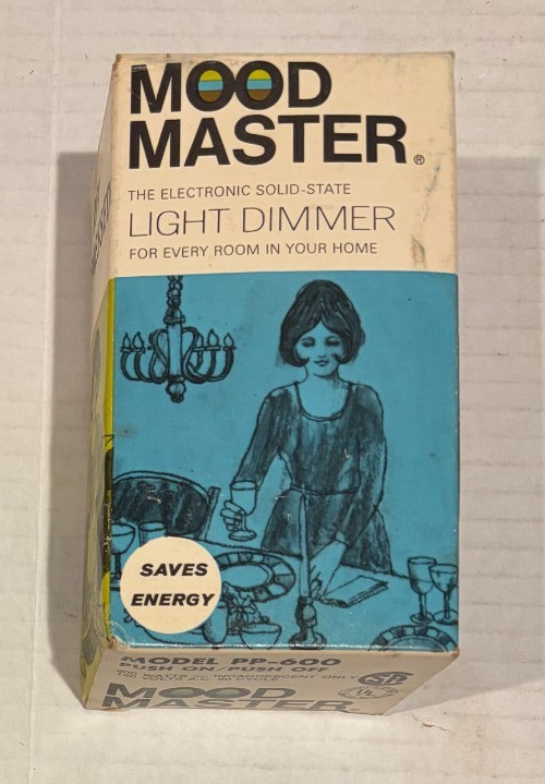 Mood Master Light Dimmer Switch Model PP-600 Electronic Solid State 600w 120v