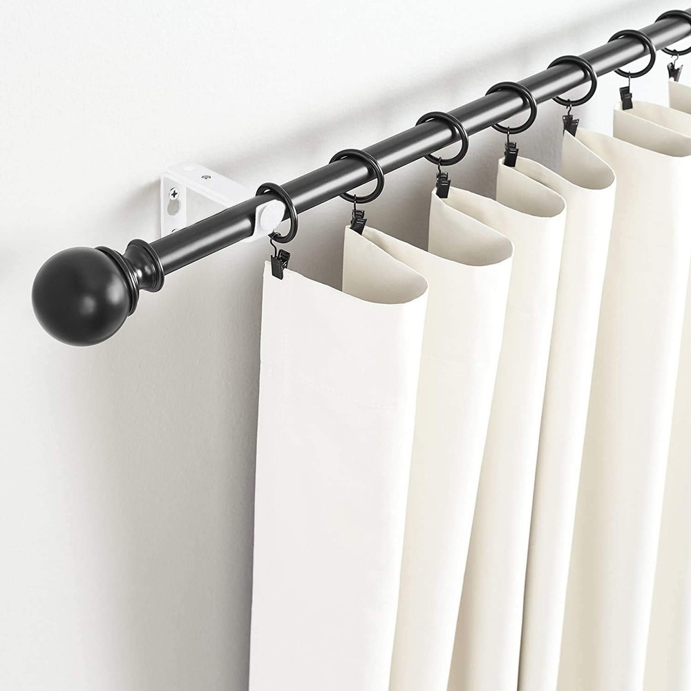 White Adjustable Curtain Rod Brackets 10 Pack Drapery Bracket for