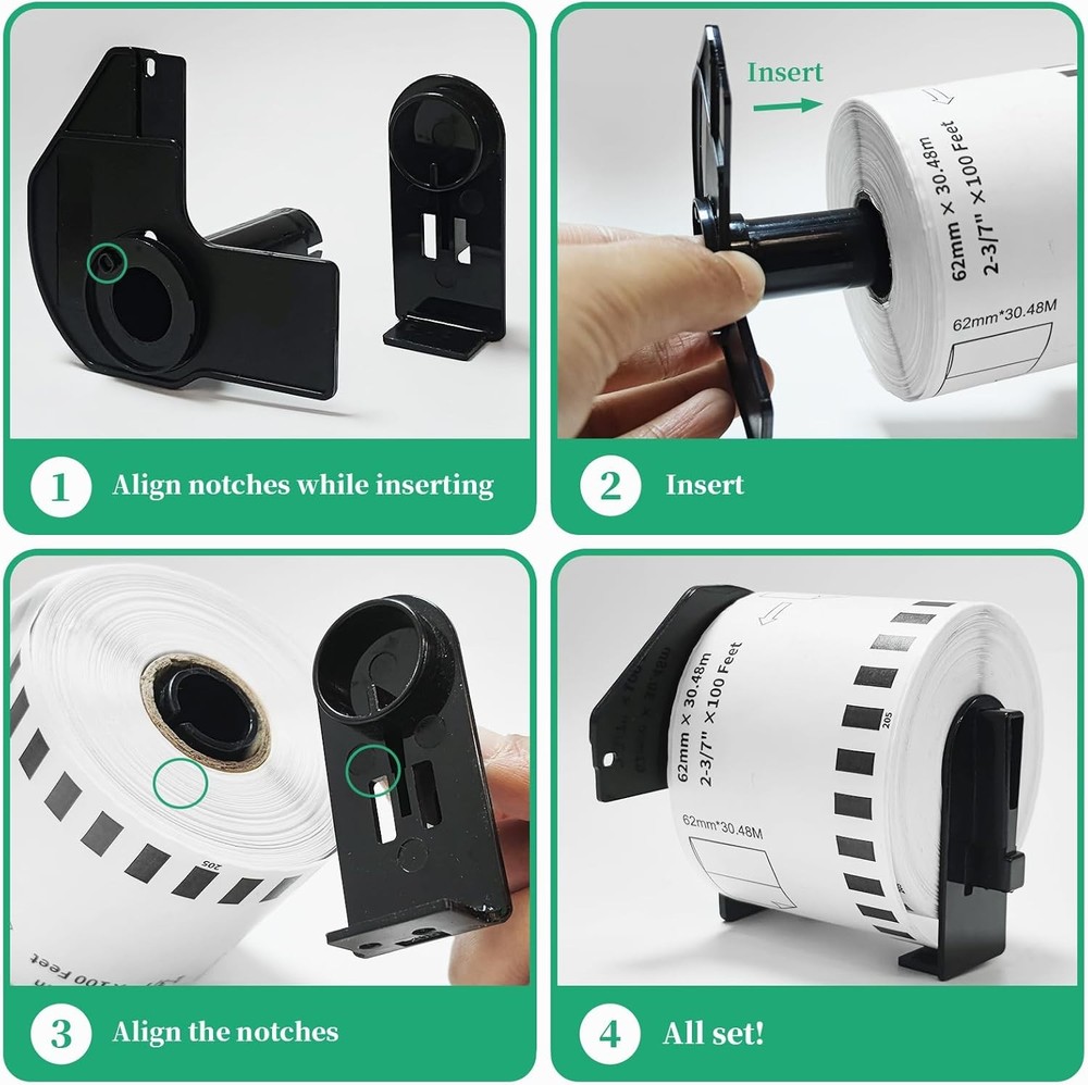 12 Rolls Replace Brother Continuous Label DK-2205 (2.4" X 100') Compatible wi...