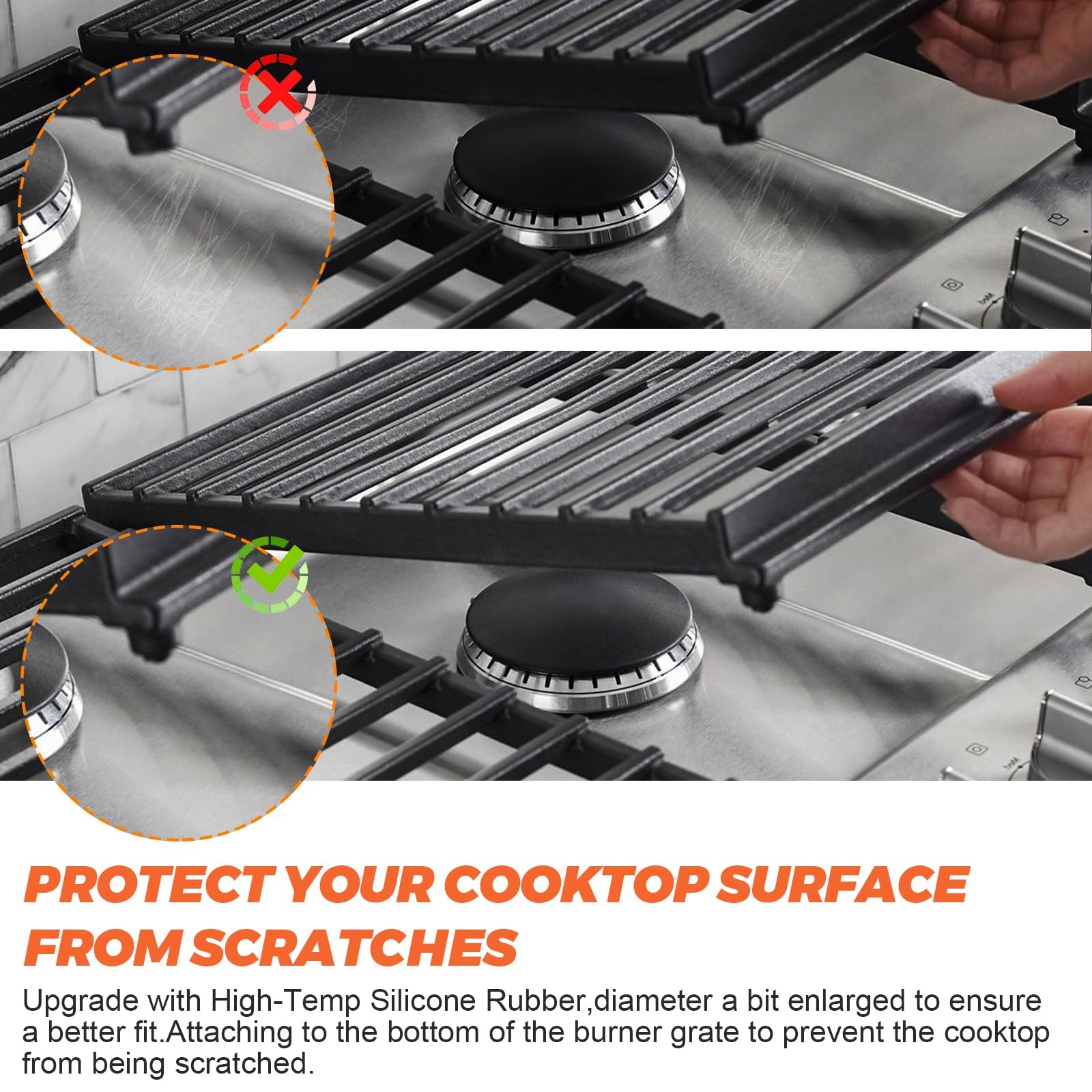 Stove Gas Range Grate Rubber Feet Bumper Frigidaire Gallery Kit Replacement