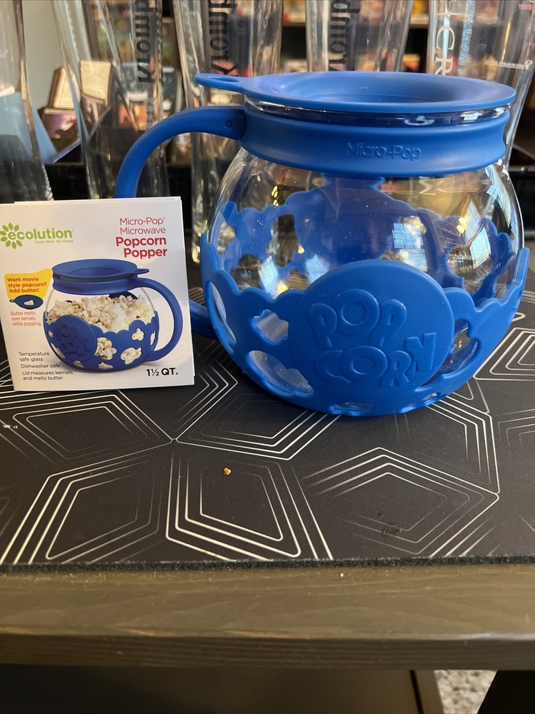 Ecolution Original Microwave Micro-Pop Popcorn Popper, Borosilicate Glass, 1.5