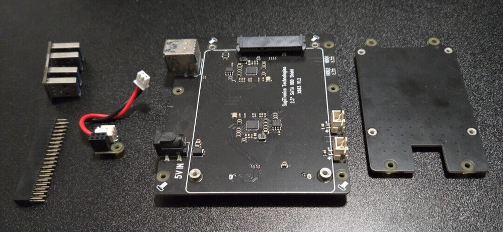 X883 V1.2 2.5" SATA RAID Storage Shield for Pi 4 - Perfect Working Condition