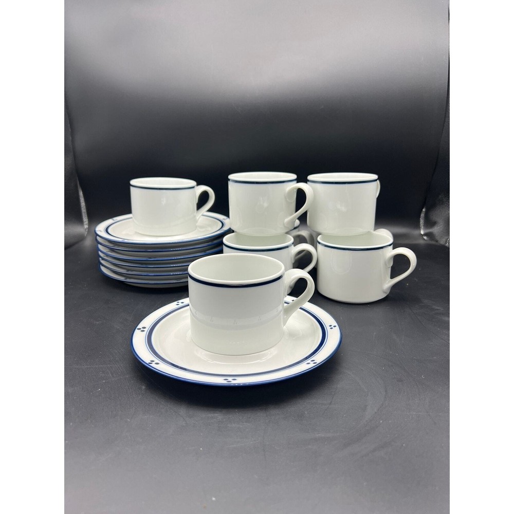 Dansk Bistro Fredriksborg 8 Cups and 7 Saucers