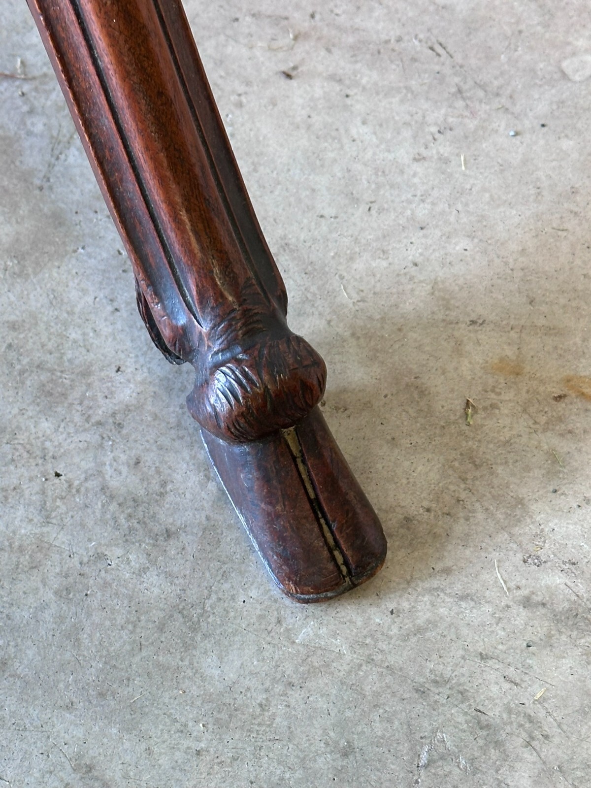 Antique Rennaissance Revival Victorian walnut stand Card Table Pedestal 1870