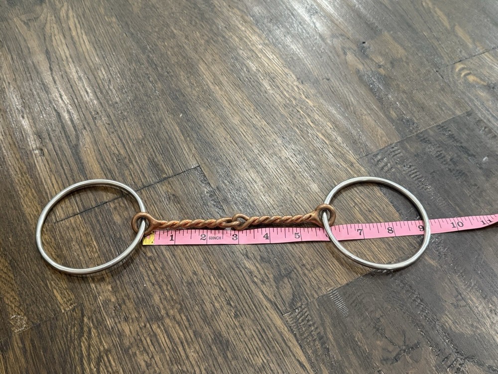 Horse Bit Thin Copper Twisted Wire Loose Ring 5 1/2”
