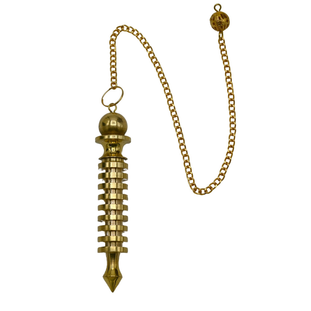 Gold 9 ISIS Ring Steel Copper Pendulum for Divination