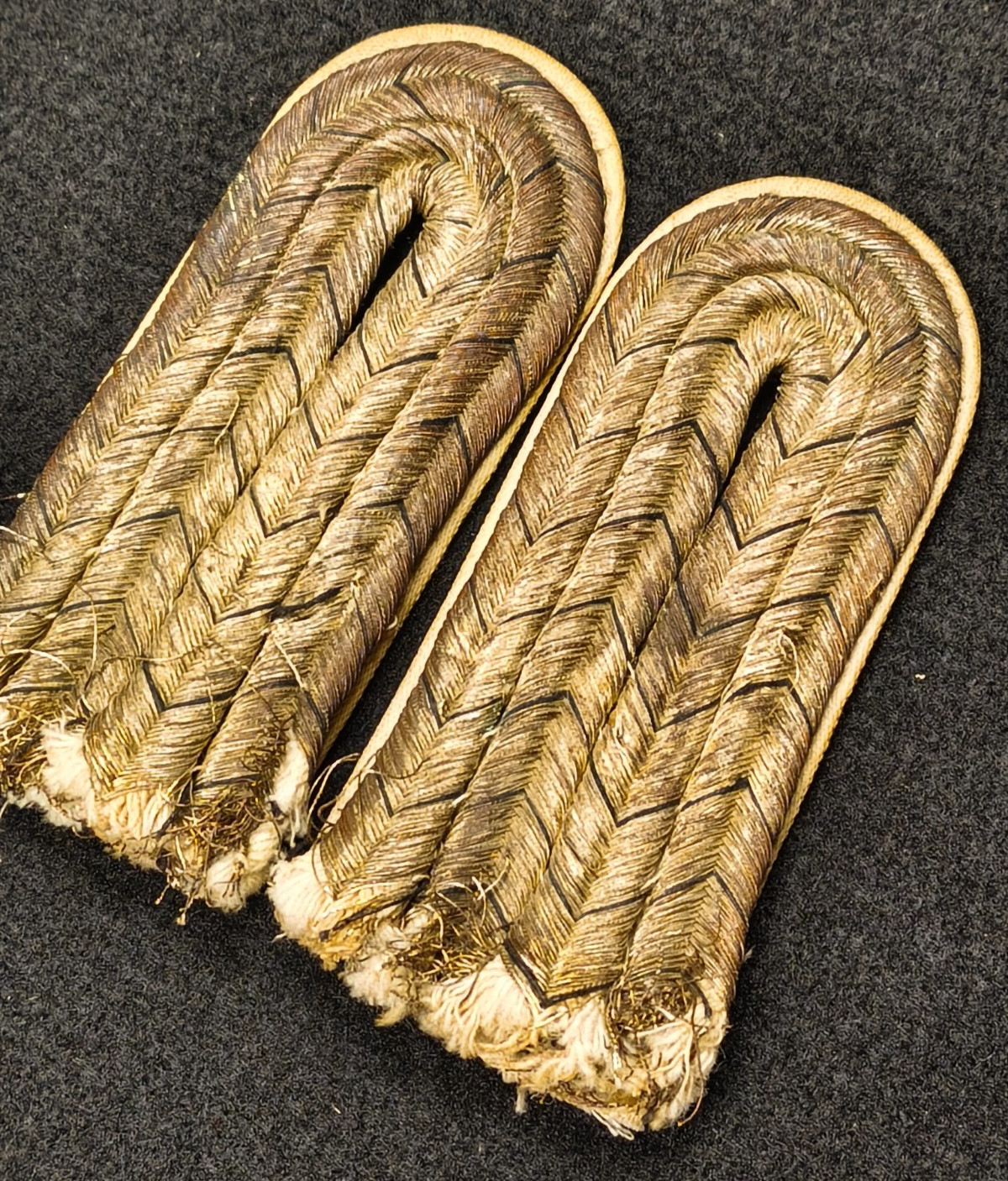 Original WW1 German Imperial Army Officer Infantry Epaulette Shoulder Boards